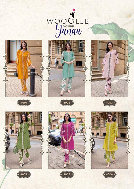 Wooglee yanaa coord set Wholesale kurti market in Surat